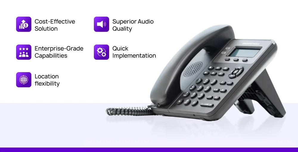 benefits of voip include easy installation, virtual phone number, simple integration and more
