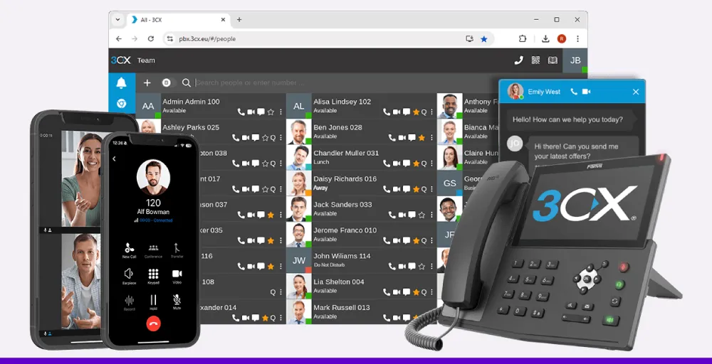 3CX VoIP IVR setup screen