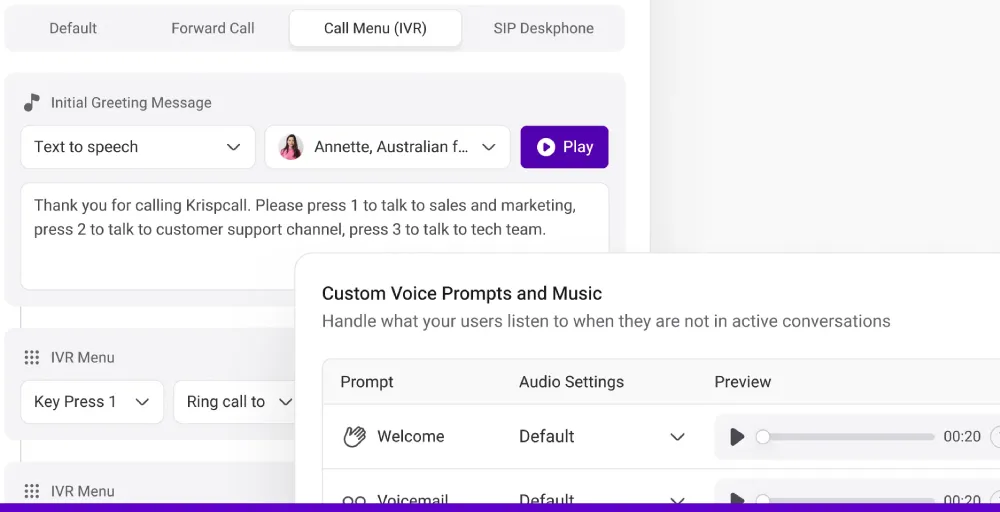 KrispCall best IVR software for small businesses