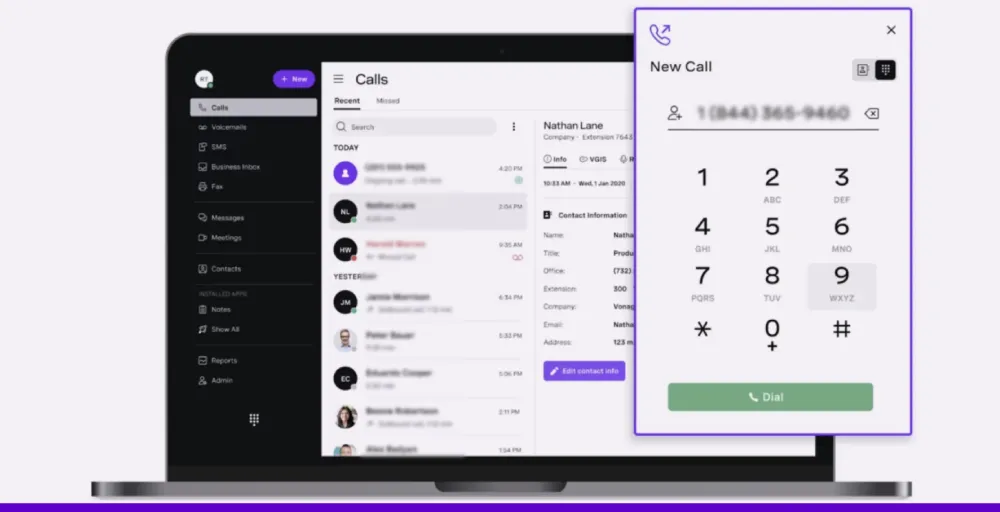 Vonage enterprise IVR automation interface