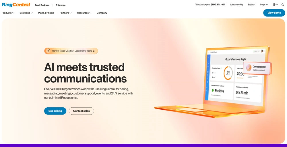 RingCentral-HIPAA-compliant VoIP provider