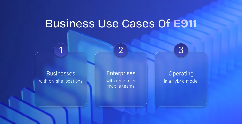 Business use cases of E911