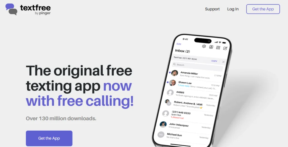 TextFree as a free VoIP provider