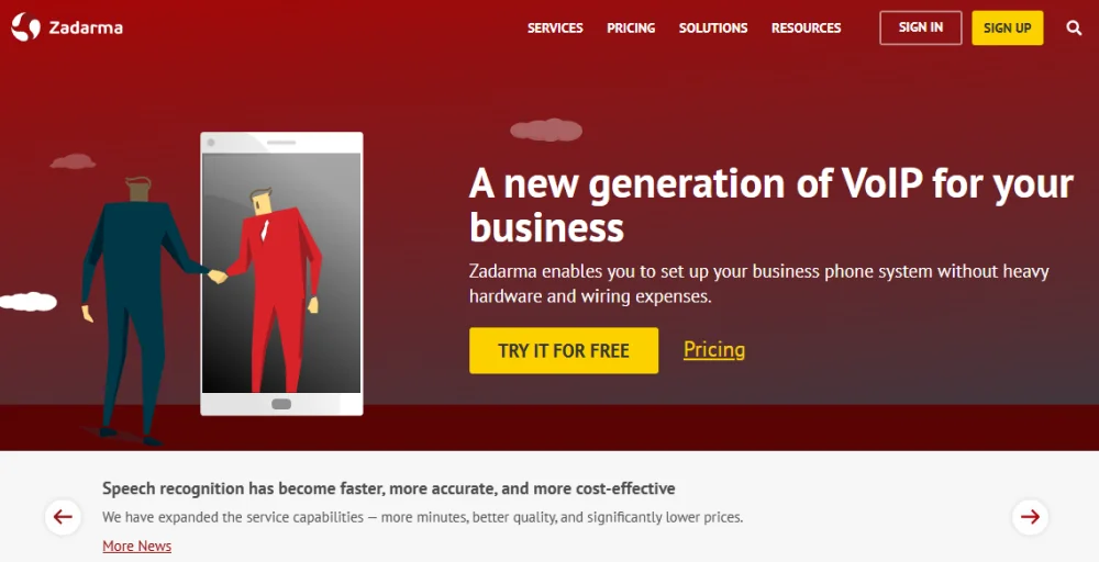 Zadarma as a free VoIP provider