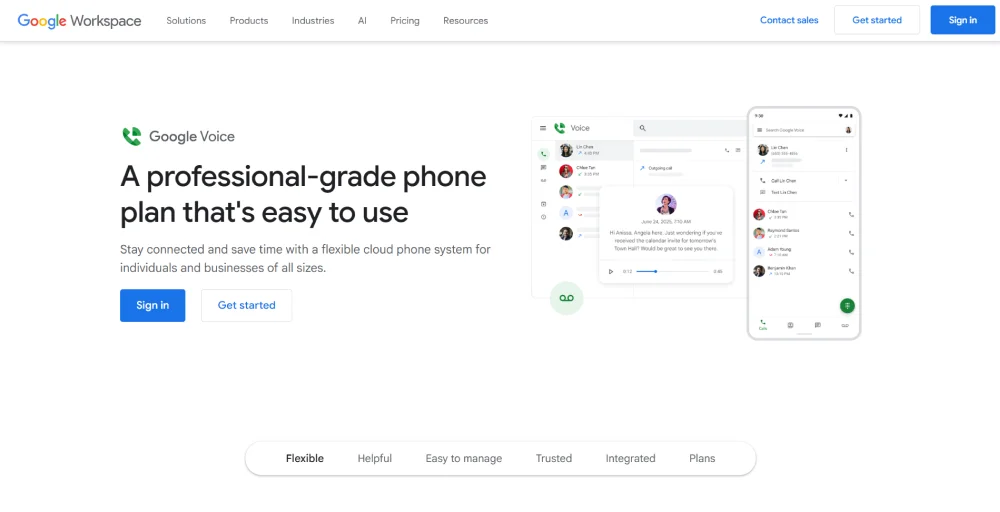 free voip texting: google voice