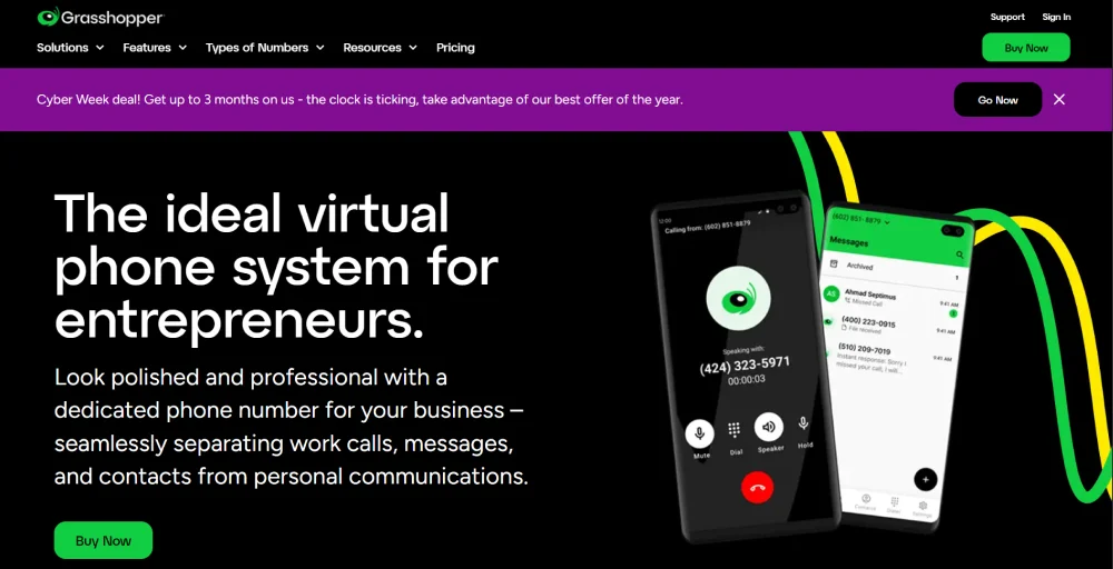 voip texting app: grasshopper