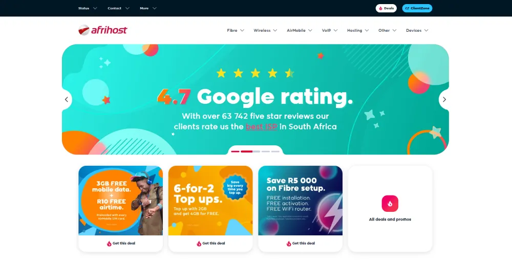 afrihost best for sohos (small officehome office)