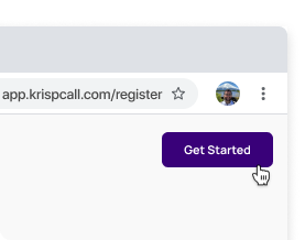 Sign Up into KrispCall