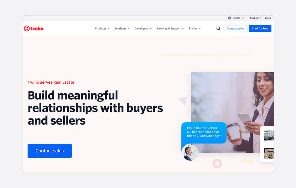 twilio serves real estate
