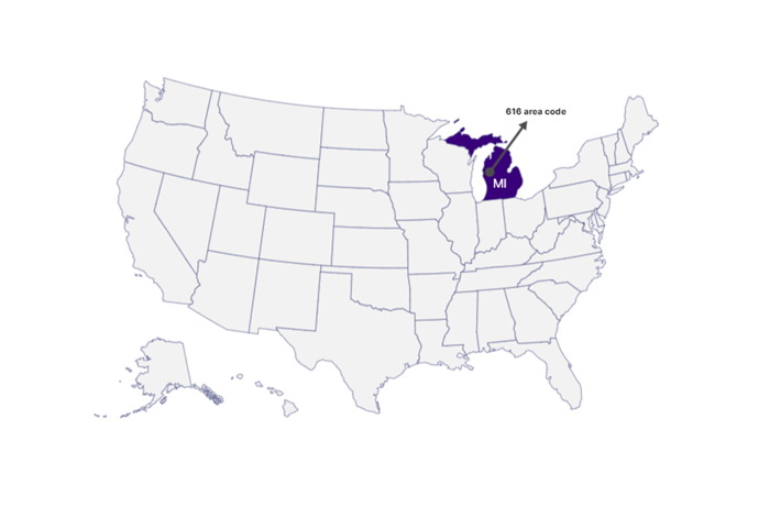 Where is area code 616.img