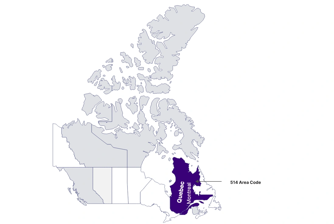 Quebec-514 area code