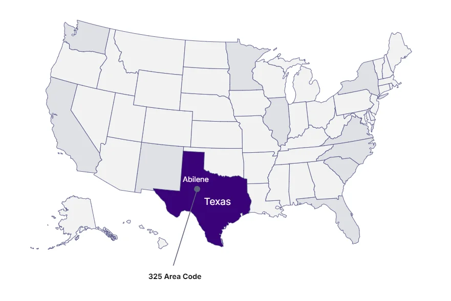 Where is 325 area code