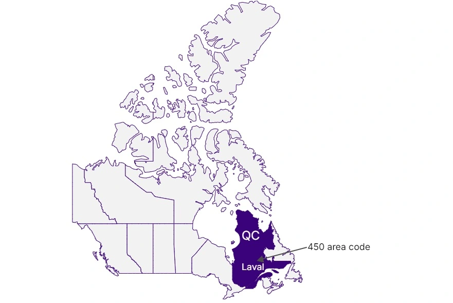 450 area code