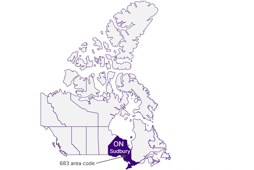 683 area code