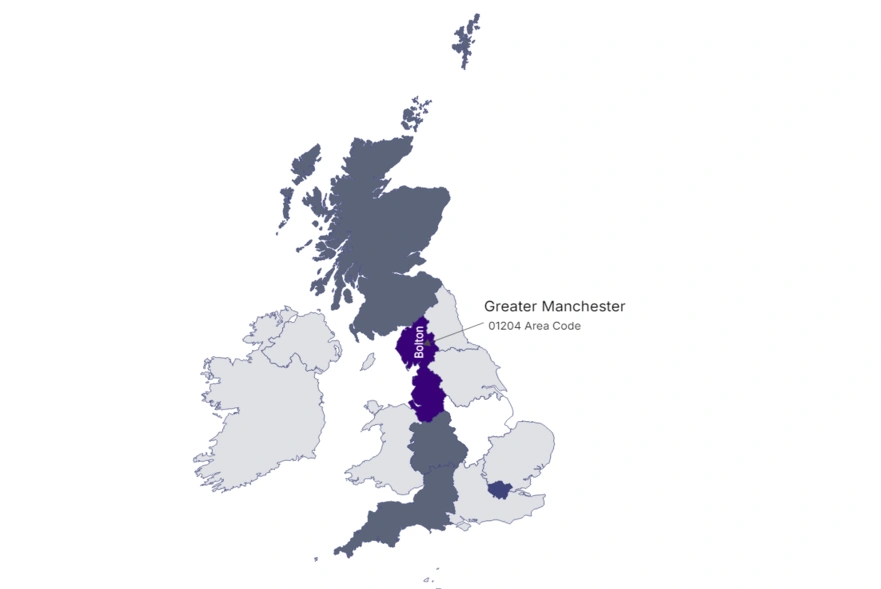 Greater Manchester- 01204 area code