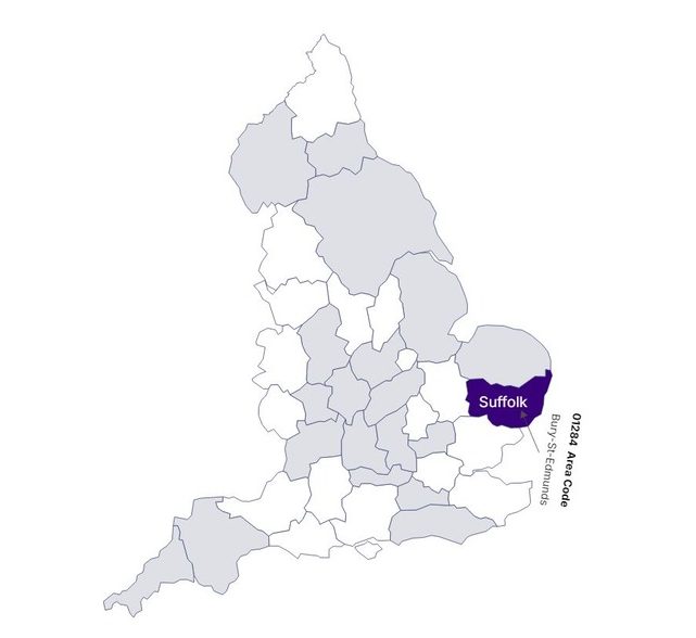 01284 area code - suffolk