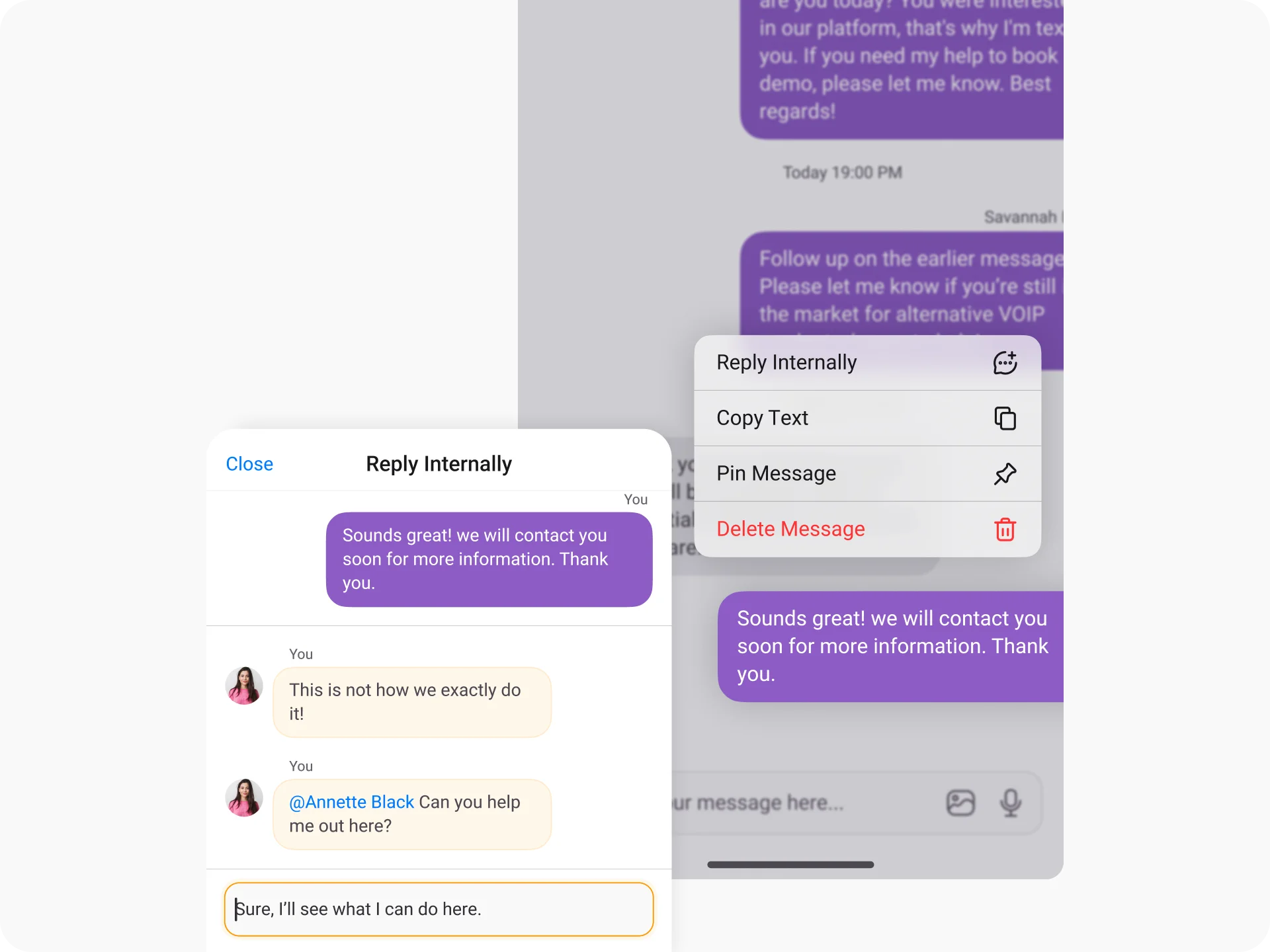 How Does Internal Message Thread Work