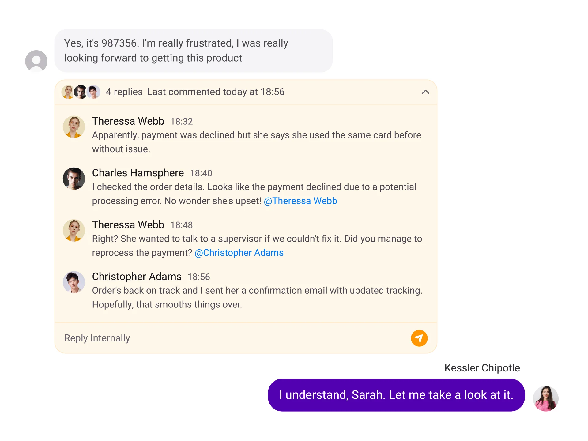 What is an Internal Message Thread