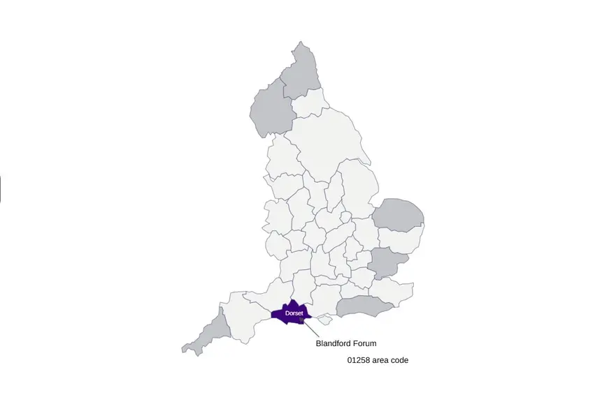 01258 area code