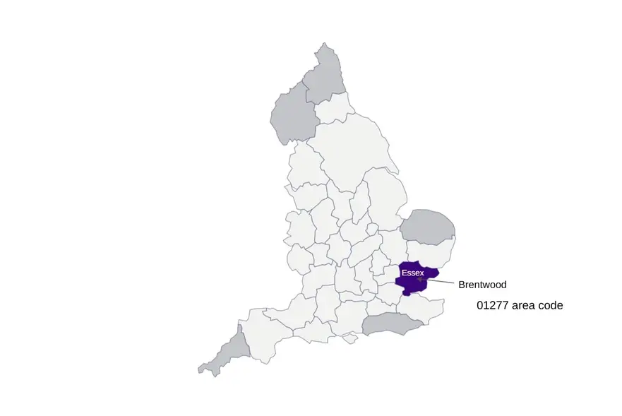 01277 area code