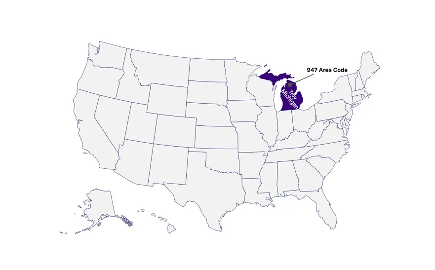 947 area code
