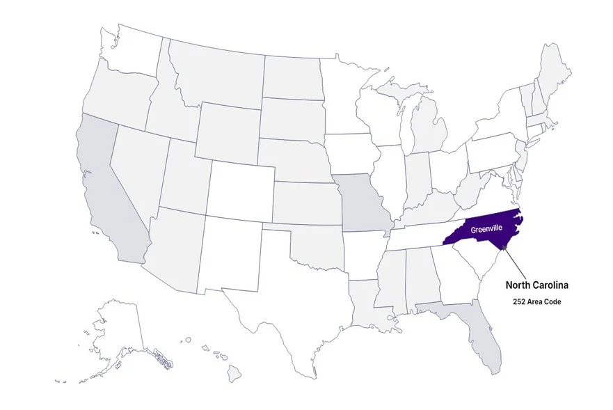 252 area code