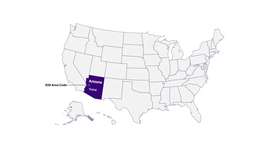 928 area code