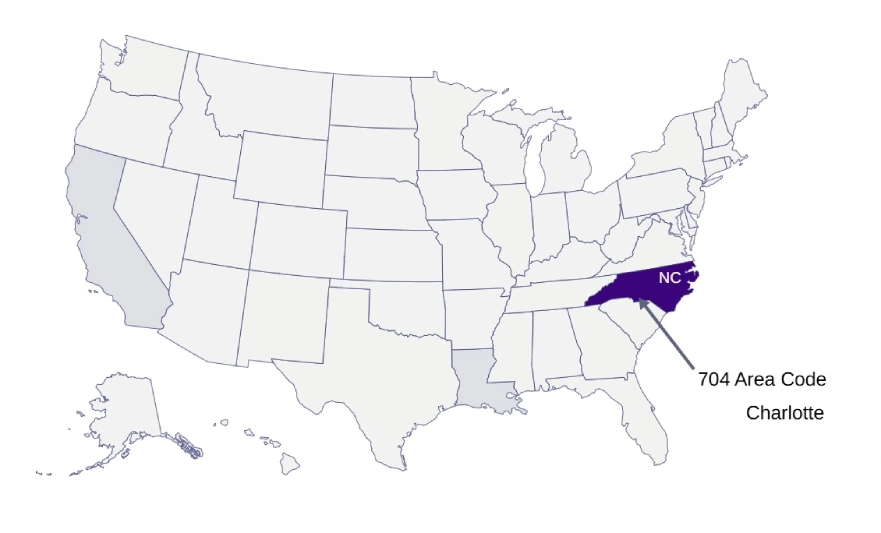 area code 704